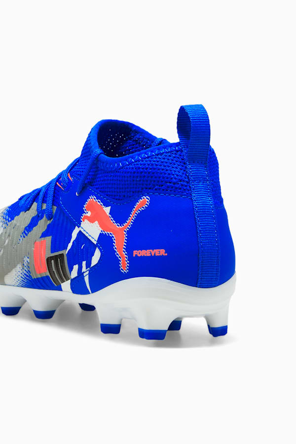 FUTURE 8 MATCH FOREVER FG/AG Football Boots Youth, PUMA White-Ultra Blue-Feather Gray-PUMA Black-Glowing Red, extralarge-GBR