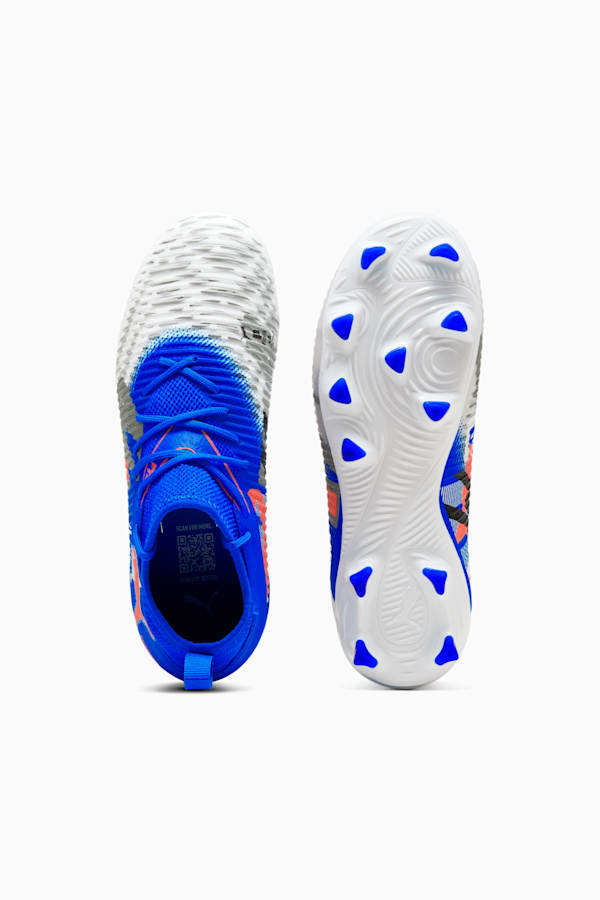 FUTURE 8 MATCH FOREVER FG/AG Football Boots Youth, PUMA White-Ultra Blue-Feather Gray-PUMA Black-Glowing Red, extralarge-GBR