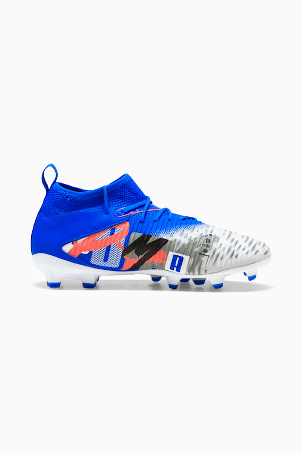 FUTURE 8 MATCH FOREVER FG/AG Football Boots Youth, PUMA White-Ultra Blue-Feather Gray-PUMA Black-Glowing Red, extralarge-GBR