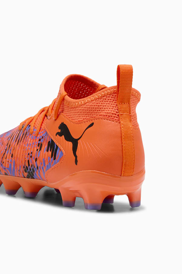 FUTURE 8 MATCH CREATIVITY FG/AG Football Boots Youth, Orange Poppy-PUMA Black-Dark Amethyst, extralarge