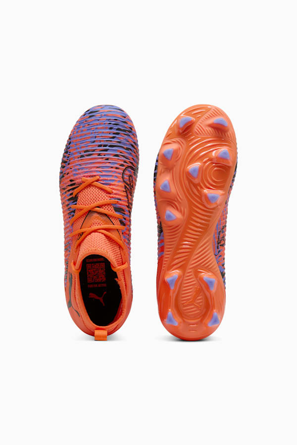 FUTURE 8 MATCH CREATIVITY FG/AG Football Boots Youth, Orange Poppy-PUMA Black-Dark Amethyst, extralarge