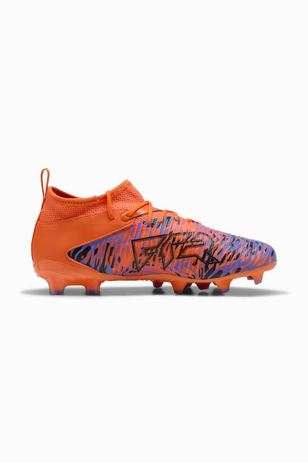FUTURE 8 MATCH CREATIVITY FG/AG Football Boots Youth, Orange Poppy-PUMA Black-Dark Amethyst, extralarge