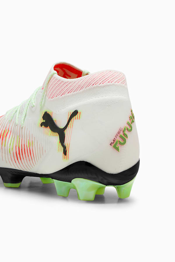FUTURE 8 ULTIMATE LAUNCH FG Football Boots Unisex, PUMA White-PUMA Black-Lime Squeeze-Green Glare, extralarge