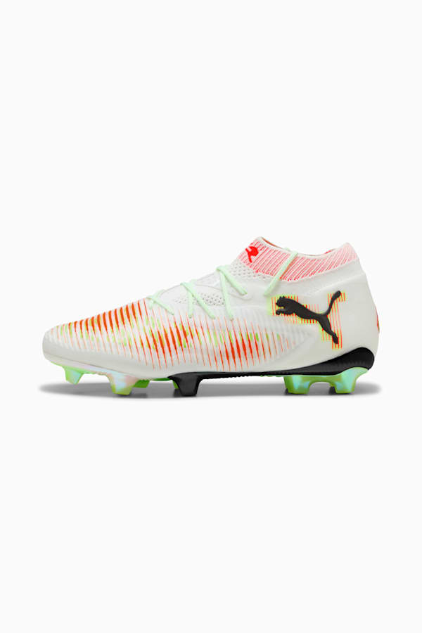 FUTURE 8 ULTIMATE LAUNCH FG Football Boots Unisex, PUMA White-PUMA Black-Lime Squeeze-Green Glare, extralarge