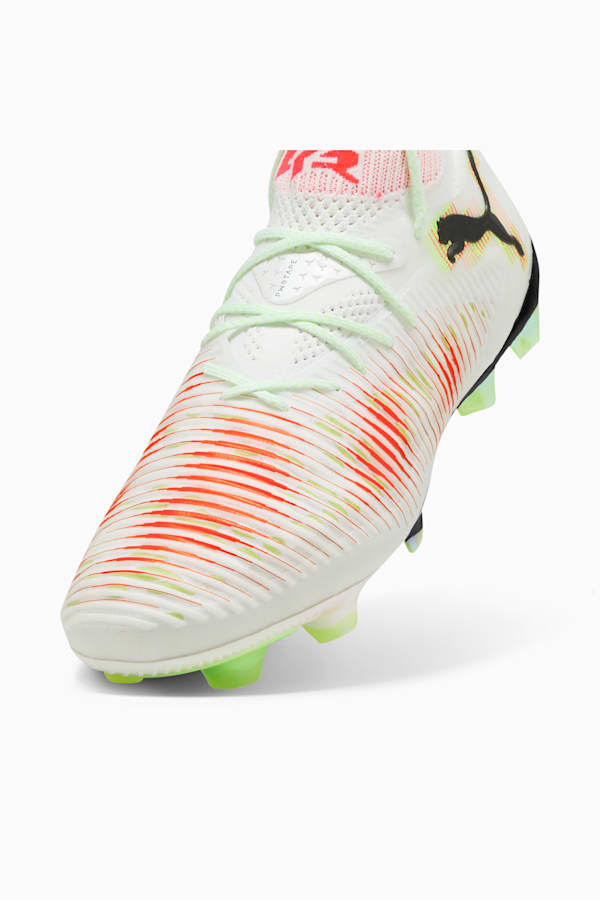FUTURE 8 ULTIMATE LAUNCH FG Football Boots Unisex, PUMA White-PUMA Black-Lime Squeeze-Green Glare, extralarge