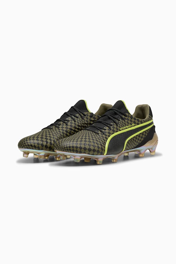 KING ULTIMATE x PORSCHE FG/AG Football Boots Unisex, Olive Drab-PUMA Black-PUMA Gold, extralarge-GBR