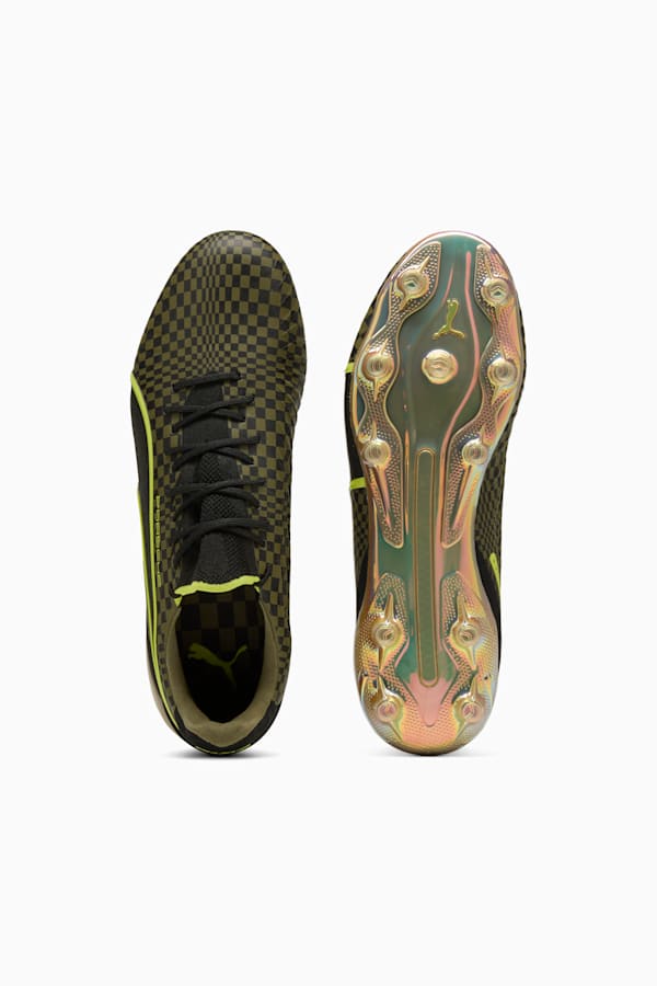 KING ULTIMATE x PORSCHE FG/AG Football Boots Unisex, Olive Drab-PUMA Black-PUMA Gold, extralarge-GBR
