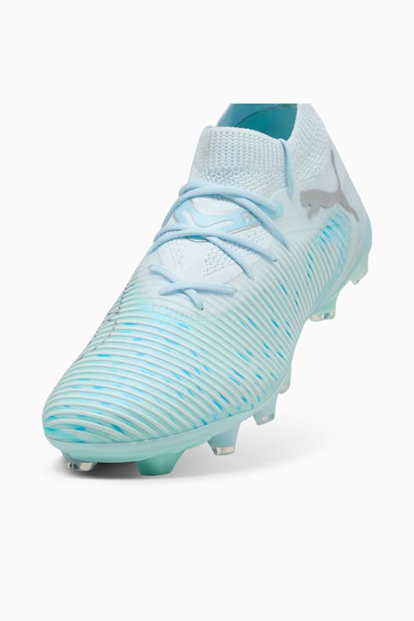 FUTURE 8 MATCH LIGHT UP FG/AG Football Boots Women, Icy Blue-Light Aqua-PUMA White-Lapis Lazuli-PUMA Silver, extralarge
