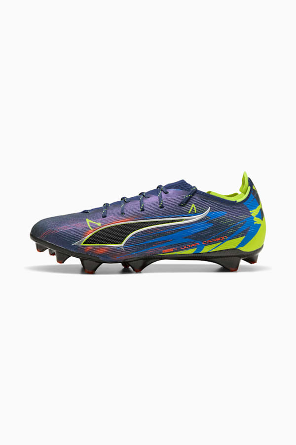ULTRA 6 CARBON DARE TO FG Football Boots Unisex, Persian Blue-Puma Aged Silver-PUMA Black-Lime Squeeze, extralarge-GBR