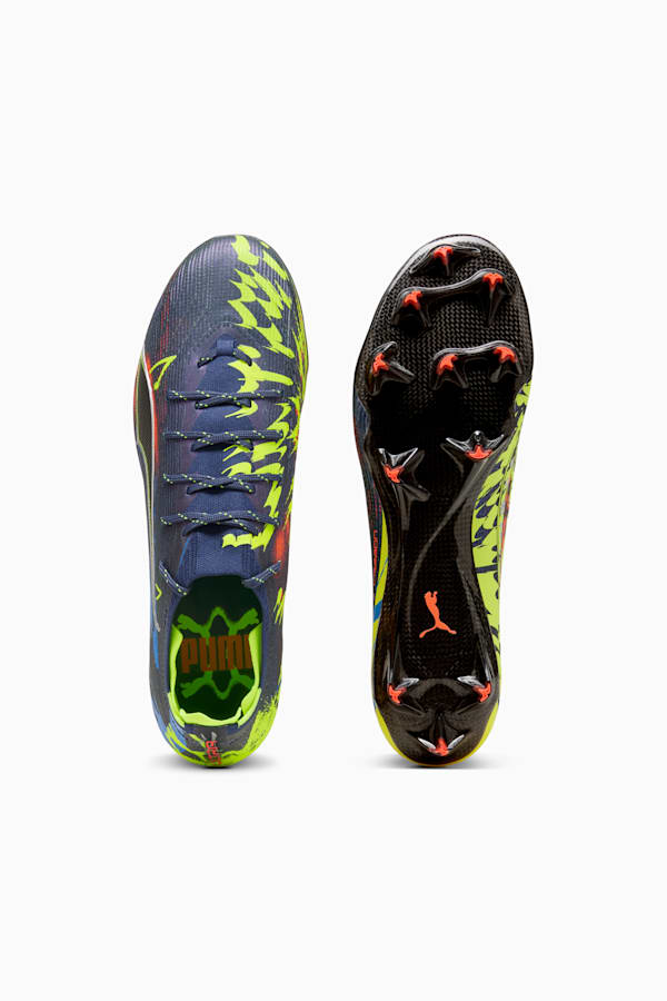 ULTRA 6 CARBON DARE TO FG Football Boots Unisex, Persian Blue-Puma Aged Silver-PUMA Black-Lime Squeeze, extralarge-GBR