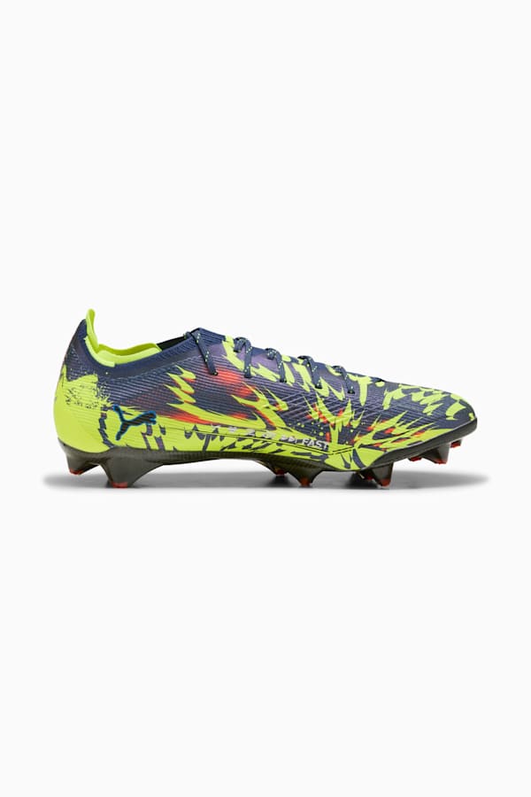 ULTRA 6 CARBON DARE TO FG Football Boots Unisex, Persian Blue-Puma Aged Silver-PUMA Black-Lime Squeeze, extralarge-GBR