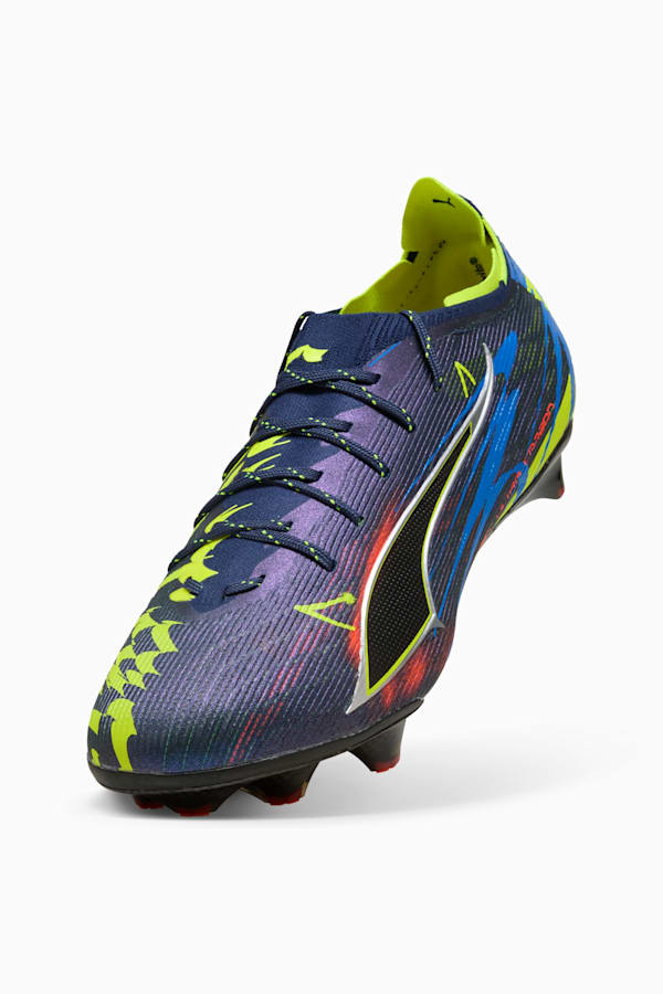 ULTRA 6 CARBON DARE TO FG Football Boots Unisex, Persian Blue-Puma Aged Silver-PUMA Black-Lime Squeeze, extralarge-GBR