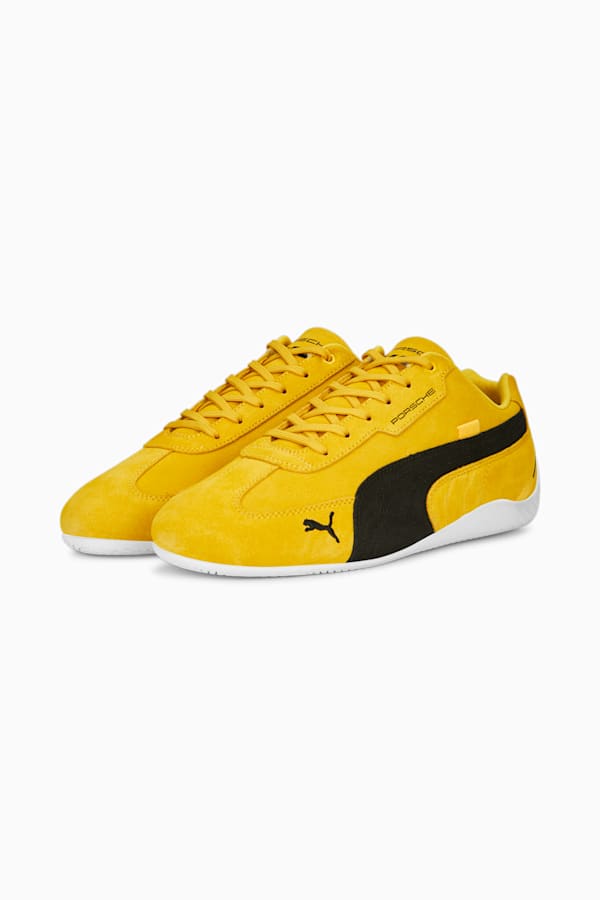 Porsche Legacy Speedcat Motorsport Shoes, Lemon Chrome-PUMA White, extralarge