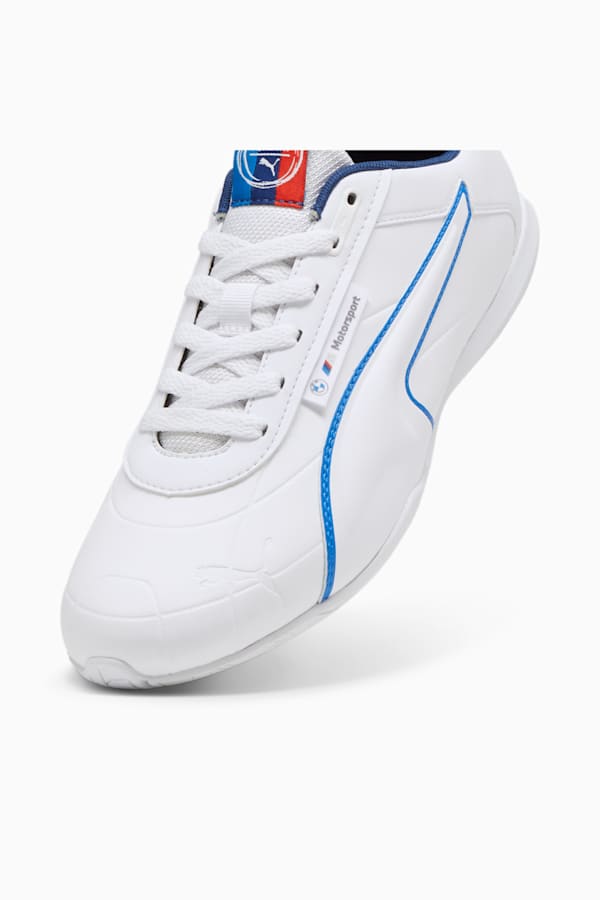 BMW M Motorsport Tune Cat Driving Shoes, PUMA White-Cool Cobalt, extralarge