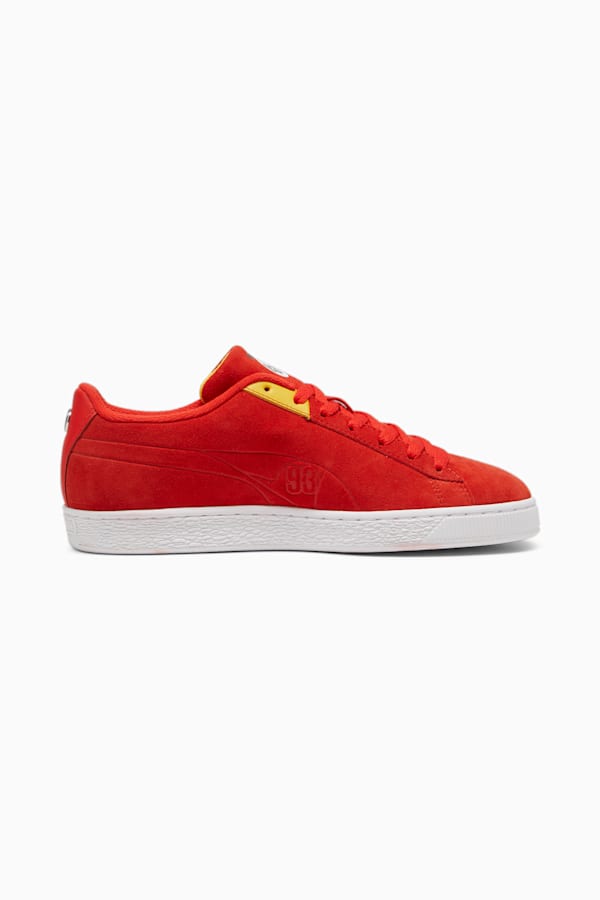 BMW M Motorsport Suede Calder Sneakers, Pop Red-Sport Yellow-Cool Cobalt, extralarge