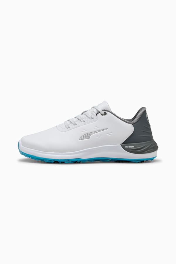 Phantomcat NITRO™+ Men's Golf Shoes, PUMA White-Slate Sky-Speed Blue, extralarge-GBR