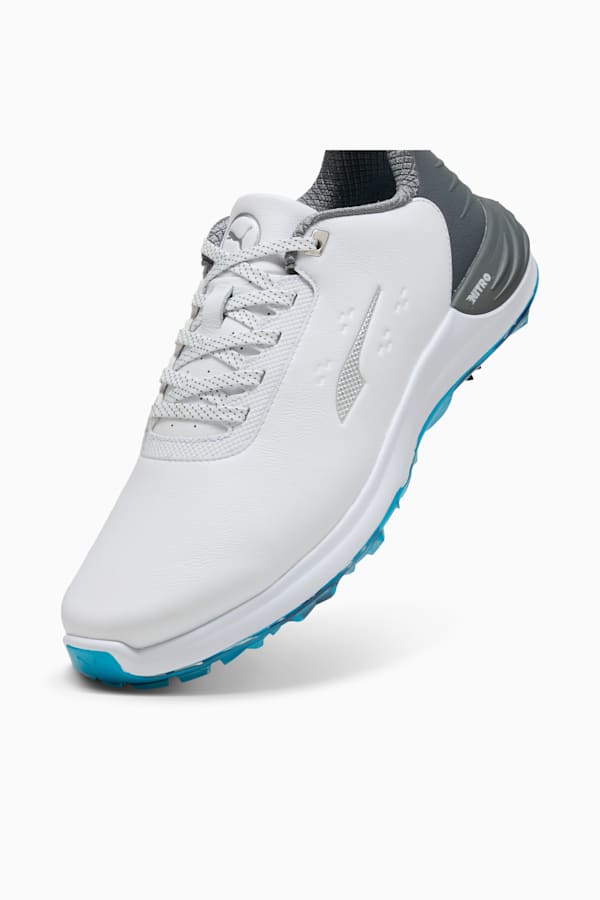 Phantomcat NITRO™+ Men's Golf Shoes, PUMA White-Slate Sky-Speed Blue, extralarge-GBR