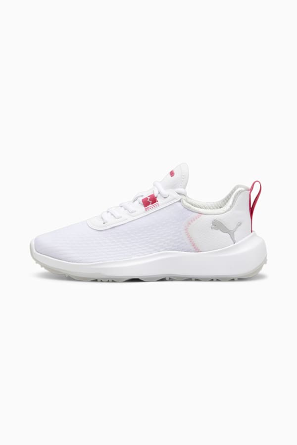 Fusion Crush Sport Women's Golf Shoes, PUMA White-Garnet Rose, extralarge