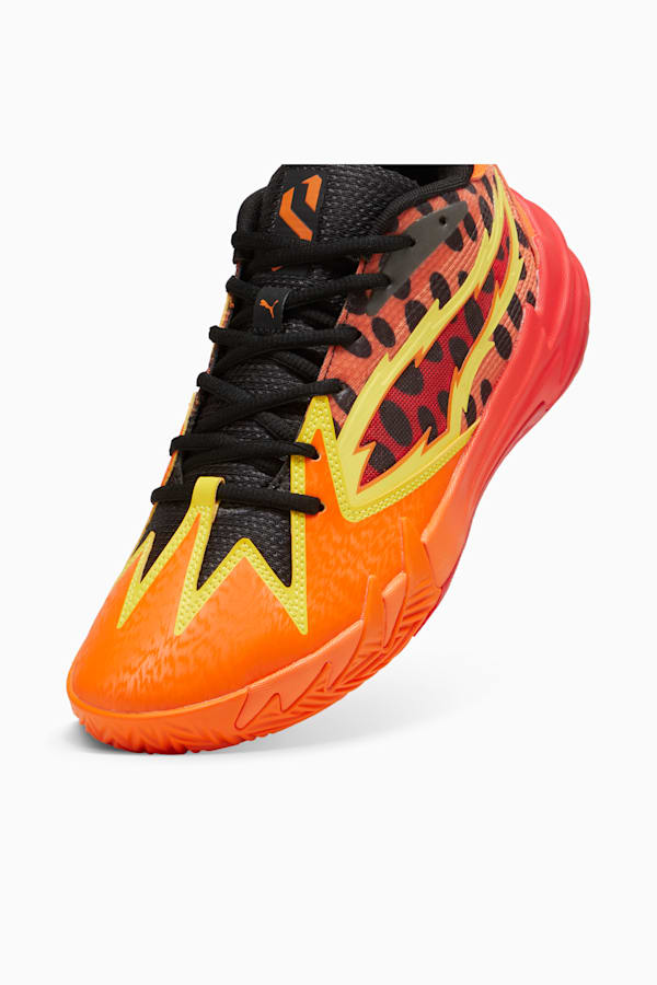 Orange puma basketball shoes top