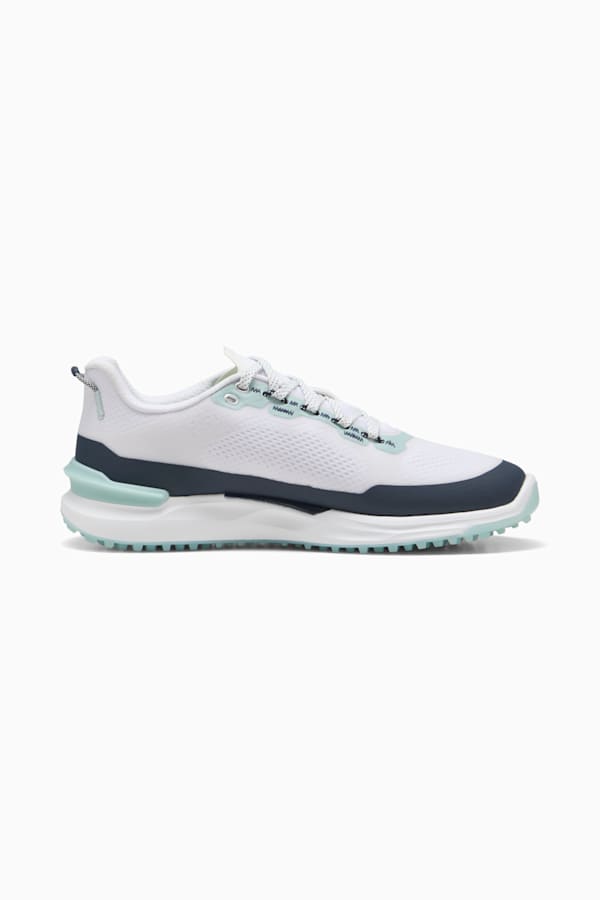 IGNITE Elevate X Golf Shoes Men, PUMA White-Deep Navy-Modern Mint, extralarge