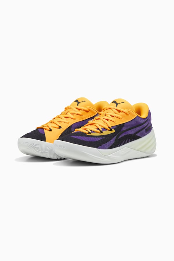 All-Pro NITRO™ Basketball Shoes, Team Violet-Yellow Sizzle-PUMA White, extralarge-GBR