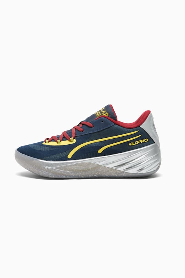 All-Pro NITRO™ Polar Express Basketball Shoes, Club Navy-Intense Red-Golden Fog-Yellow Blaze-Silver Mist, extralarge
