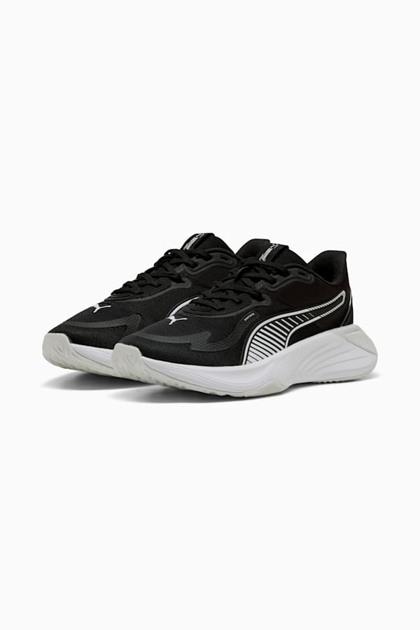 PWR Hybrid Training Shoes Women, PUMA Black-PUMA White-Feather Gray, extralarge-GBR