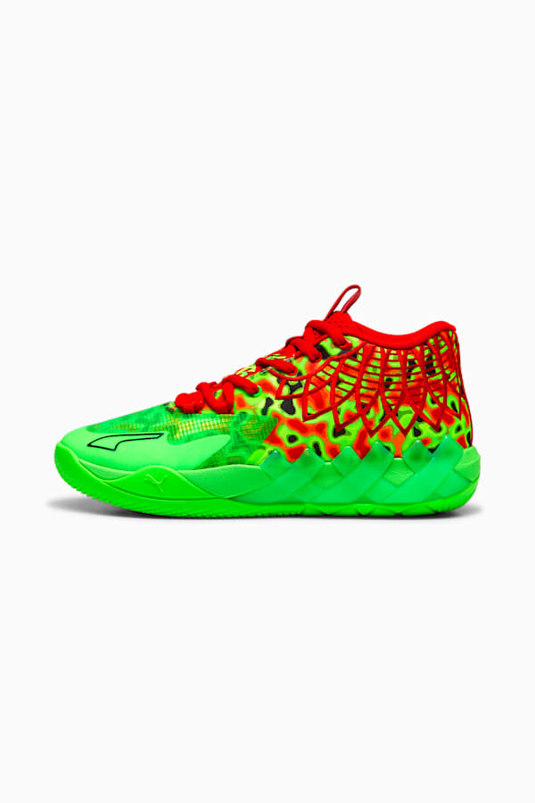 MB.01 Thermal Basketball Shoes, Fluro Green Pes-PUMA Red, extralarge