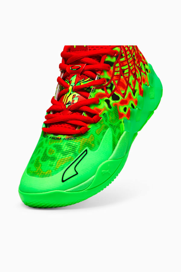 MB.01 Thermal Basketball Shoes, Fluro Green Pes-PUMA Red, extralarge