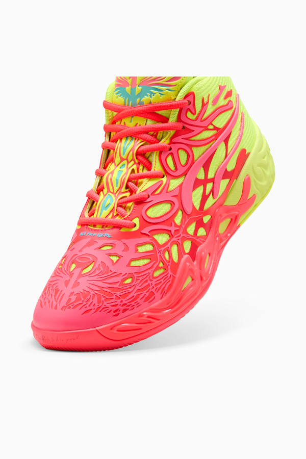 MB.04 1Love Basketball Shoes, Pink Alert-Yellow Alert, extralarge