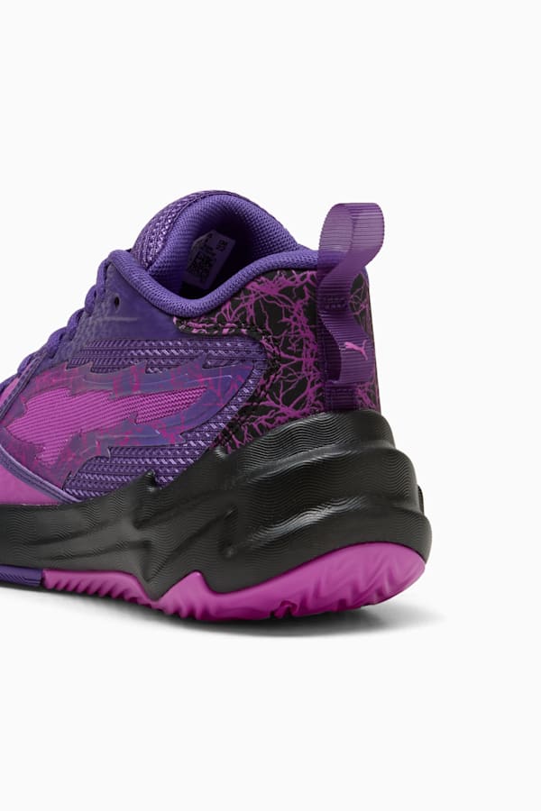Scoot Zeros PL Basketball Shoes Youth, Pure Magenta-PUMA Black, extralarge-GBR