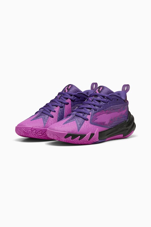 Scoot Zeros PL Basketball Shoes Youth, Pure Magenta-PUMA Black, extralarge-GBR