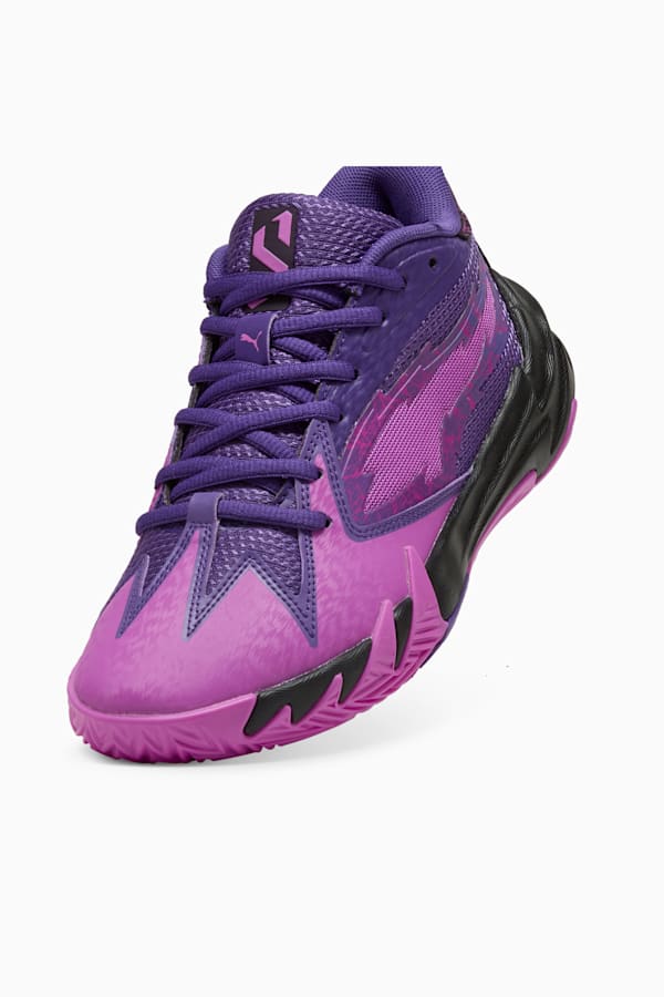 Scoot Zeros PL Basketball Shoes Youth, Pure Magenta-PUMA Black, extralarge-GBR