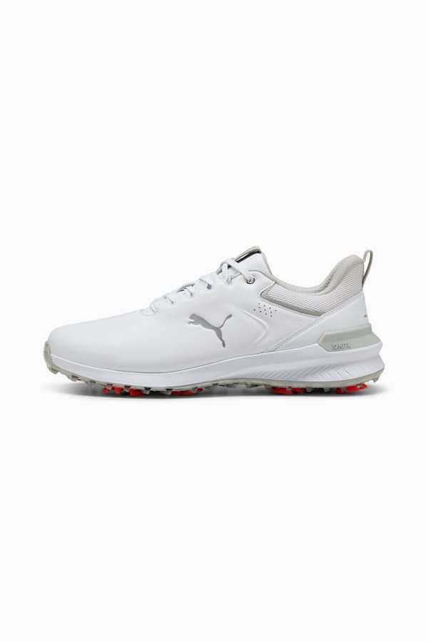 IGNITE Innovate Leather Golf Shoes Men, PUMA White-Ash Gray, extralarge