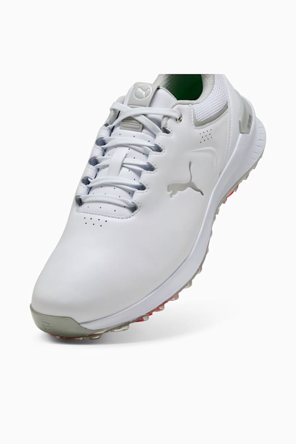IGNITE Innovate Leather Golf Shoes Men, PUMA White-Ash Gray, extralarge