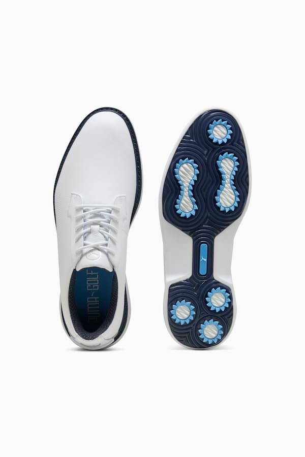 PUMA Royale Golf Shoes Men, PUMA White-Deep Navy-Team Light Blue, extralarge-GBR