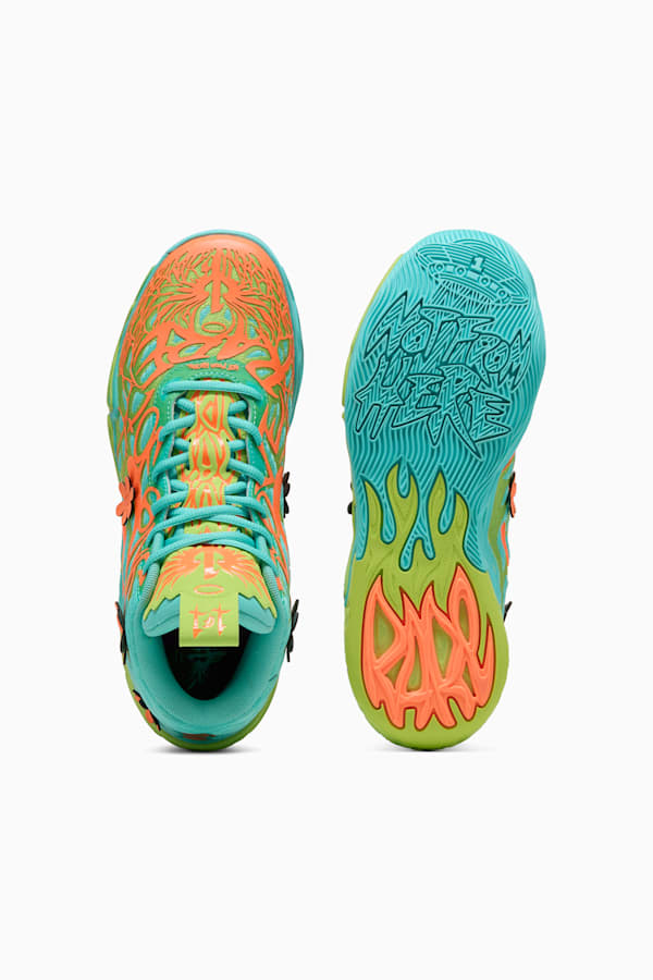 MB.04 Scooby Doo Basketball Shoes, Aquatic-Lime Smash-Heat Fire, extralarge
