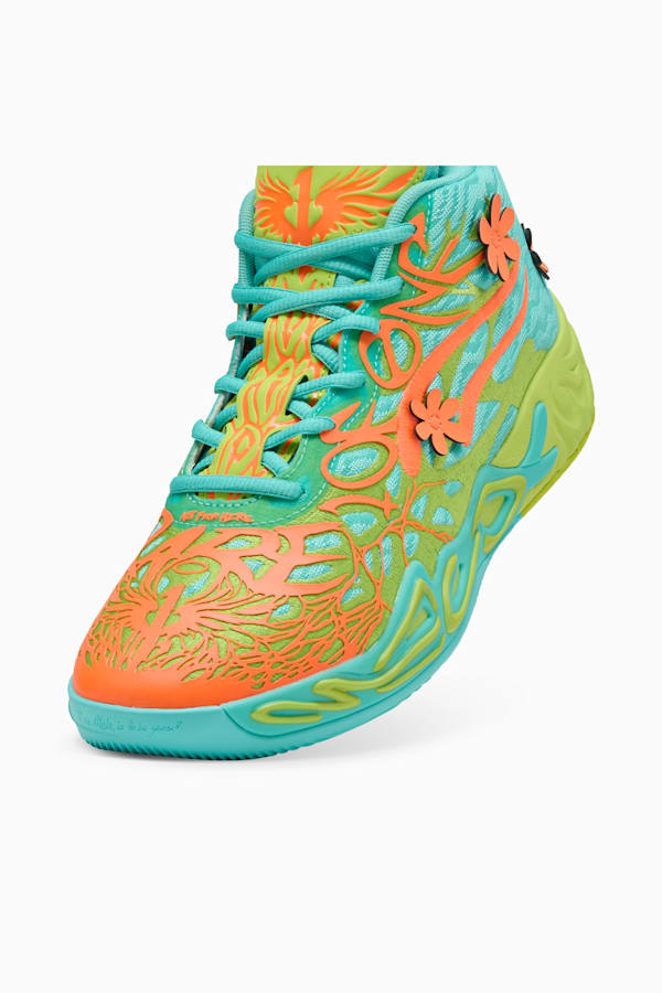 MB.04 Scooby Doo Basketball Shoes, Aquatic-Lime Smash-Heat Fire, extralarge