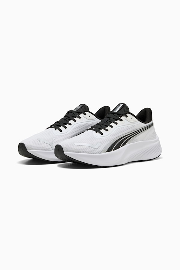 Pounce Lite Running Shoes, PUMA White-PUMA Black, extralarge