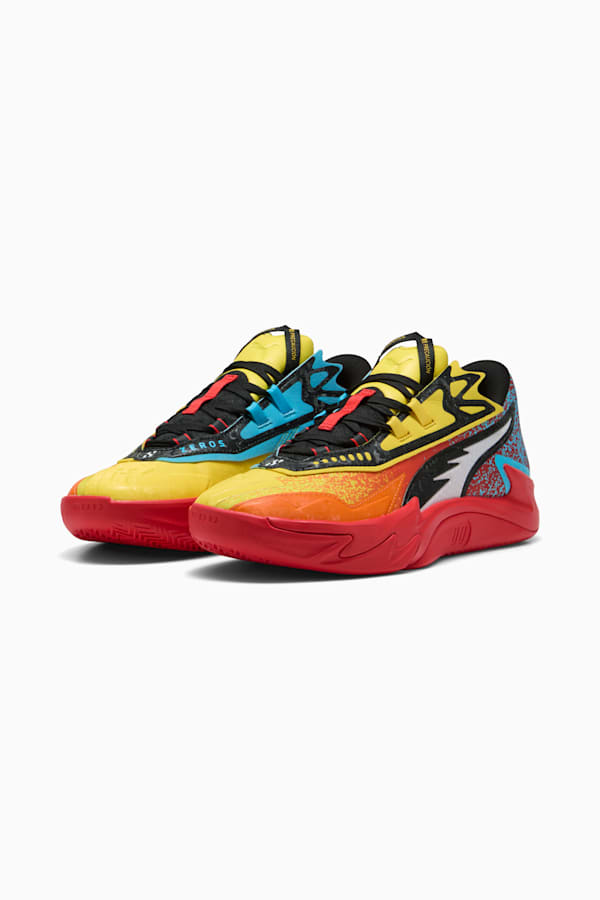 Scoot Zeros II Caution Basketball Shoes Unisex, Rickie Orange-Speed Yellow, extralarge-GBR