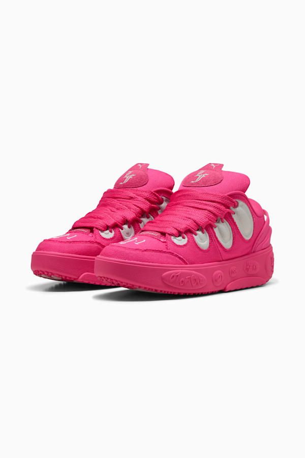 PUMA HOOPS x LAFRANCÉ Pink Carpet Sneakers Unisex, Glowing Pink-Glacial Gray, extralarge