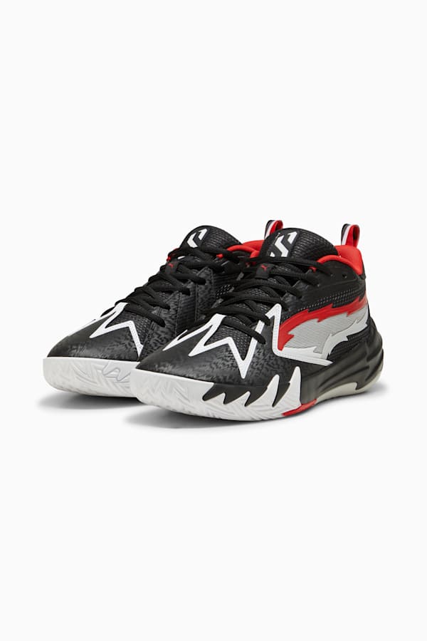 Scoot Zeros O.D.D. City Basketball Shoes, PUMA Black-For All Time Red, extralarge