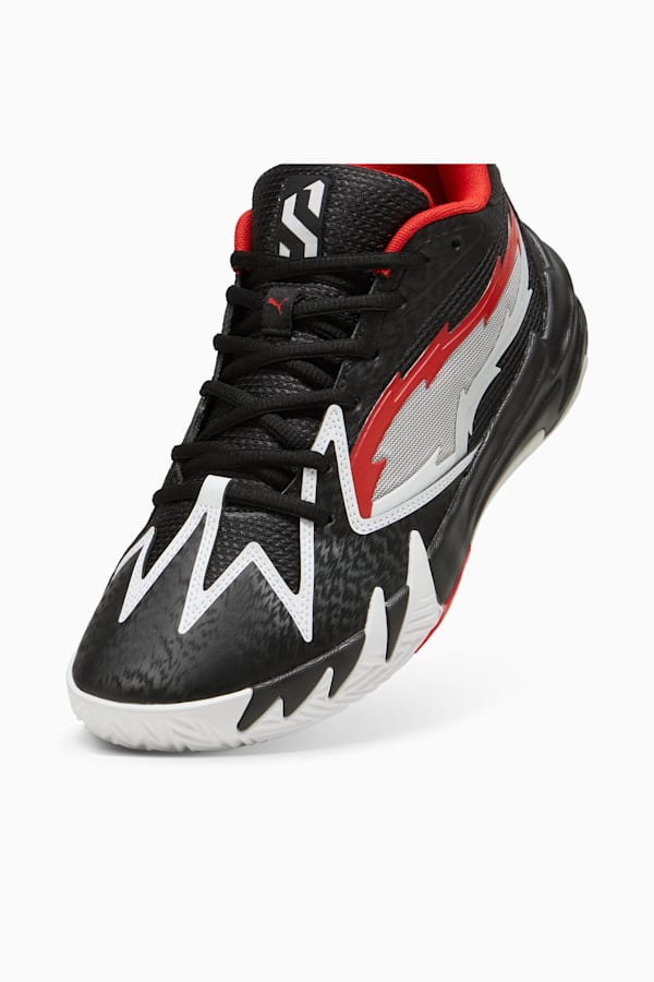 Scoot Zeros O.D.D. City Basketball Shoes, PUMA Black-For All Time Red, extralarge