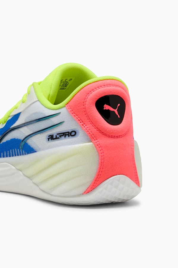 All-Pro NITRO™ Basketball Shoes Unisex, PUMA White-Yellow Alert-Pink Alert, extralarge