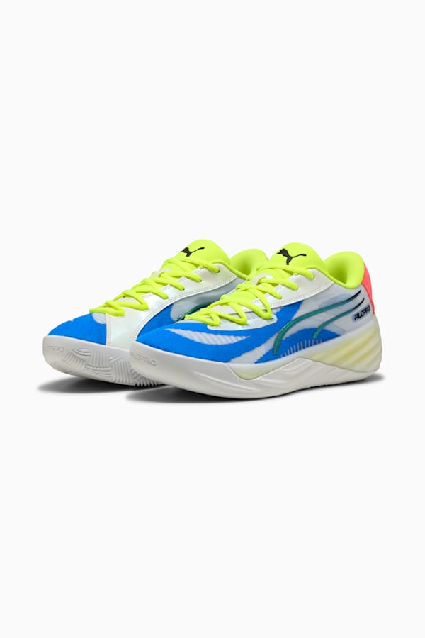 All-Pro NITRO™ Basketball Shoes Unisex, PUMA White-Yellow Alert-Pink Alert, extralarge