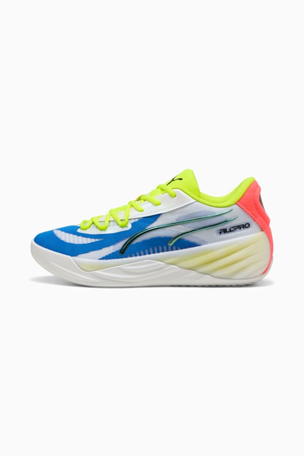 All-Pro NITRO™ Basketball Shoes Unisex, PUMA White-Yellow Alert-Pink Alert, extralarge