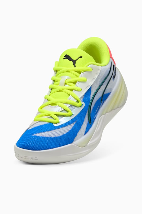 All-Pro NITRO™ Basketball Shoes Unisex, PUMA White-Yellow Alert-Pink Alert, extralarge