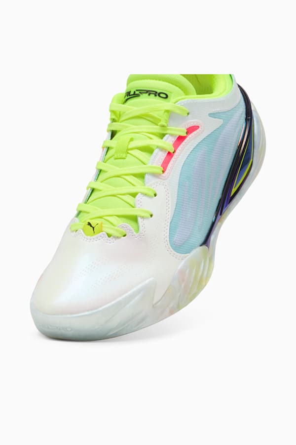 All-Pro NITRO™ Elite Basketball Shoes Unisex, Light Aqua-Yellow Alert, extralarge