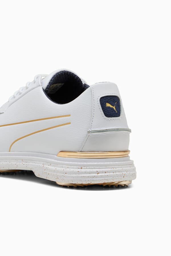 PUMA Royale Players Golf Shoes Men, PUMA White-Deep Navy-Old Gold, extralarge