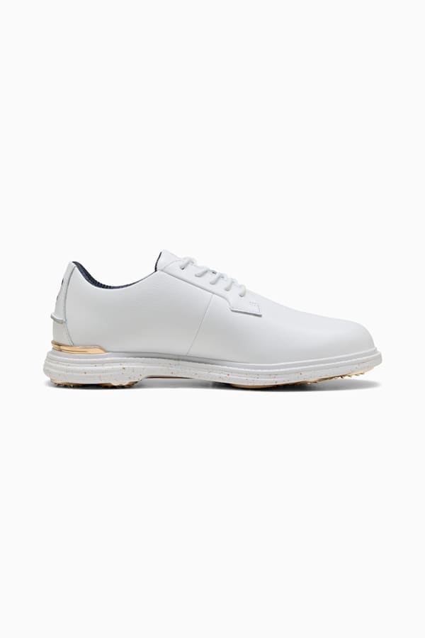 PUMA Royale Players Golf Shoes Men, PUMA White-Deep Navy-Old Gold, extralarge